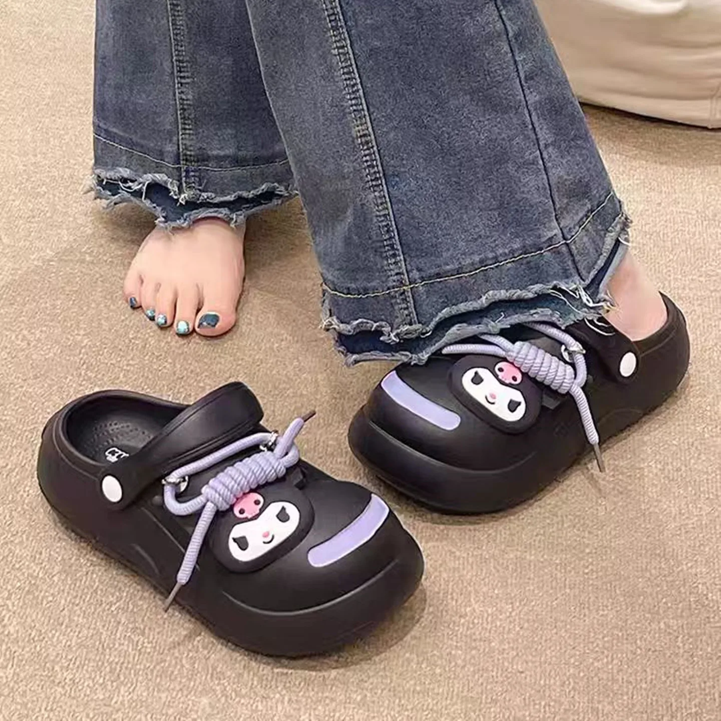 Anime Sanrios Kuromi Women Cool Slippers Cinnamoroll My Melody Anti Slip Thick Soled Eva Outdoor Girl Student Summer Beach Shoes
Anime Sanrios Kuromi Women Cool Slippers Cinnamoroll My Melody Anti Slip Thick Soled Eva Outdoor Girl Student Summer Beach Shoes