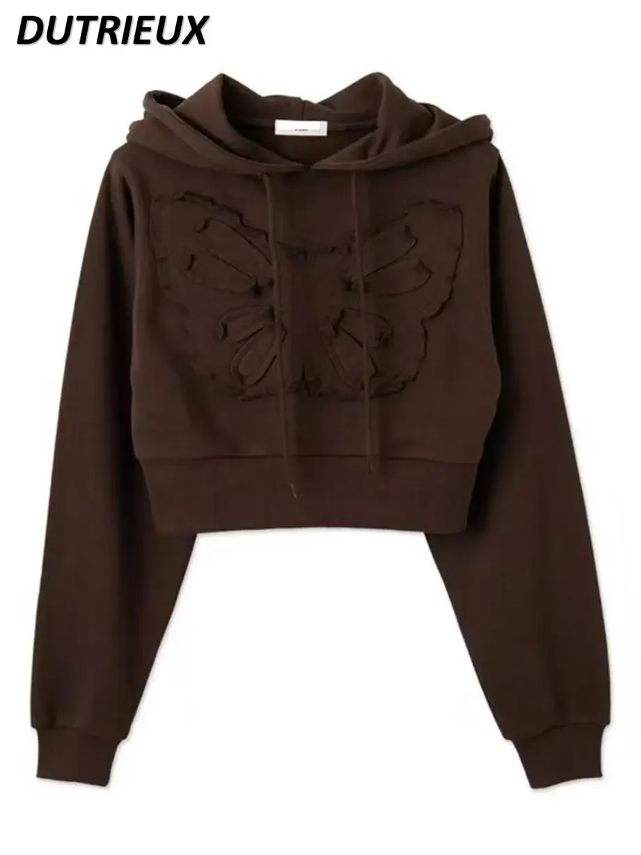 Japanese Spring and Summer New Sweet Cute Girls Versatile Solid Color Pullover Butterfly Washed Short Hooded Sweatshirt
Japanese Spring and Summer New Sweet Cute Girls Versatile Solid Color Pullover Butterfly Washed Short Hooded Sweatshirt