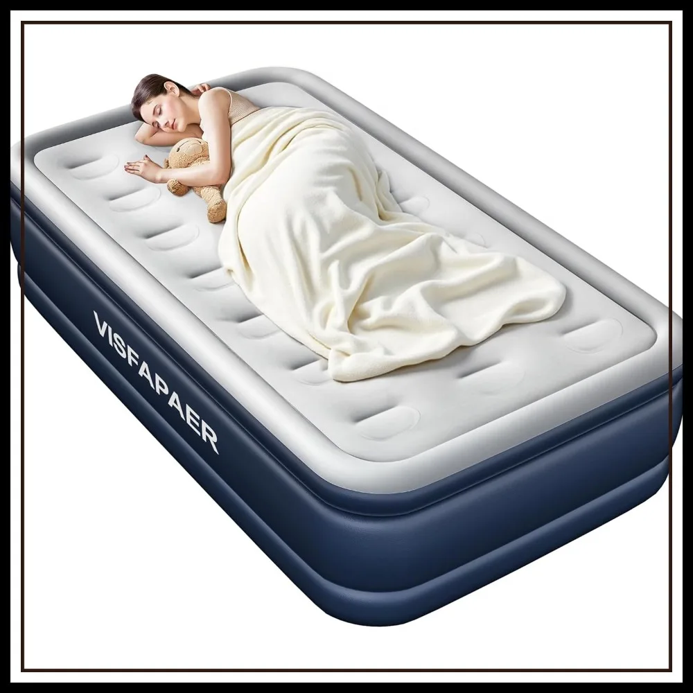 18" Twin Air Mattress with Built-in Pump, Inflatable Bed for Camping Home Guests, 550Lbs Max
18" Twin Air Mattress with Built-in Pump, Inflatable Bed for Camping Home Guests, 550Lbs Max