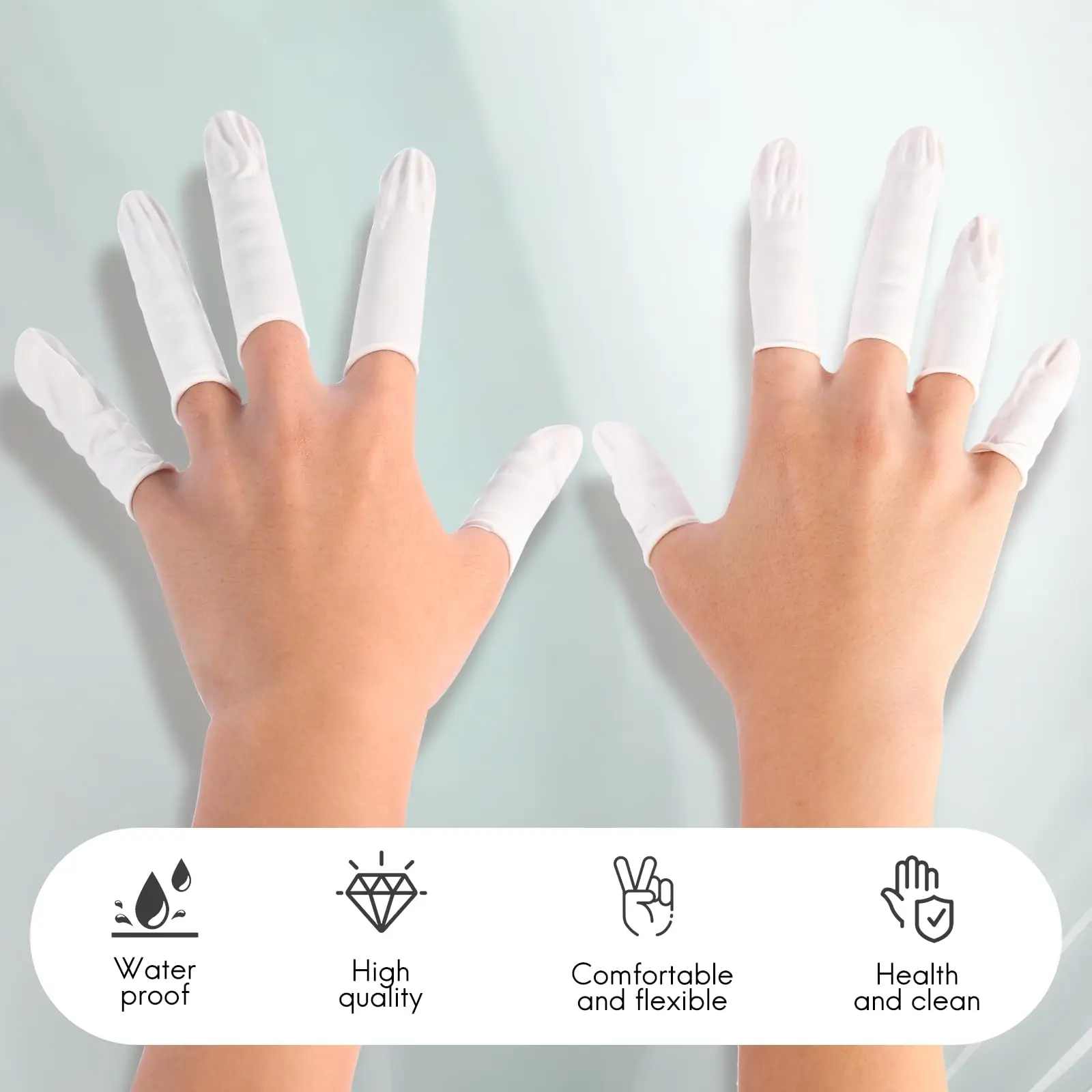 100PCS Latex Finger Cots, Powder-Free Non-Allergenic Disposable Finger Protectors for Beauty, Manicure, Electronic Repair
100PCS Latex Finger Cots, Powder-Free Non-Allergenic Disposable Finger Protectors for Beauty, Manicure, Electronic Repair