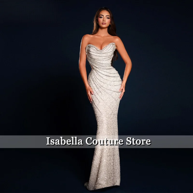 Sparkly Sweetheart Evening Dress for Girls Pleat Rhinestones Mermaid Sequin Dubai Birthday Vestidos De Gala Customized
Sparkly Sweetheart Evening Dress for Girls Pleat Rhinestones Mermaid Sequin Dubai Birthday Vestidos De Gala Customized