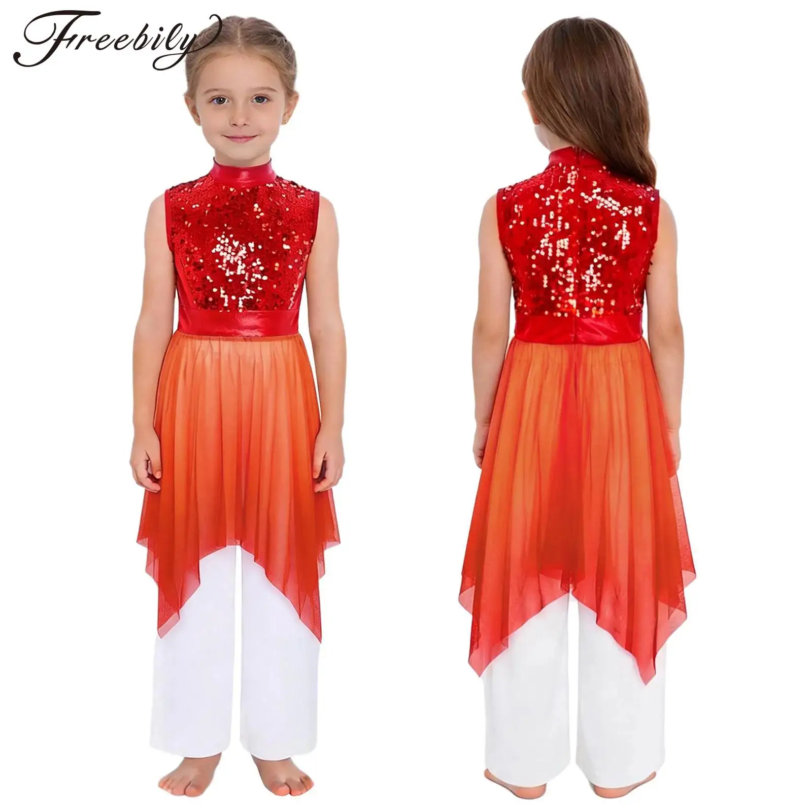 Детское платье без рукавов с блестящими пайетками для литургического поклонения, лирическое танцевальное платье с брюками, костюм для хора, танцевальная одежда
Детское платье без рукавов с блестящими пайетками для литургического поклонения, лирическое танцевальное платье с брюками, костюм для хора, танцевальная одежда
