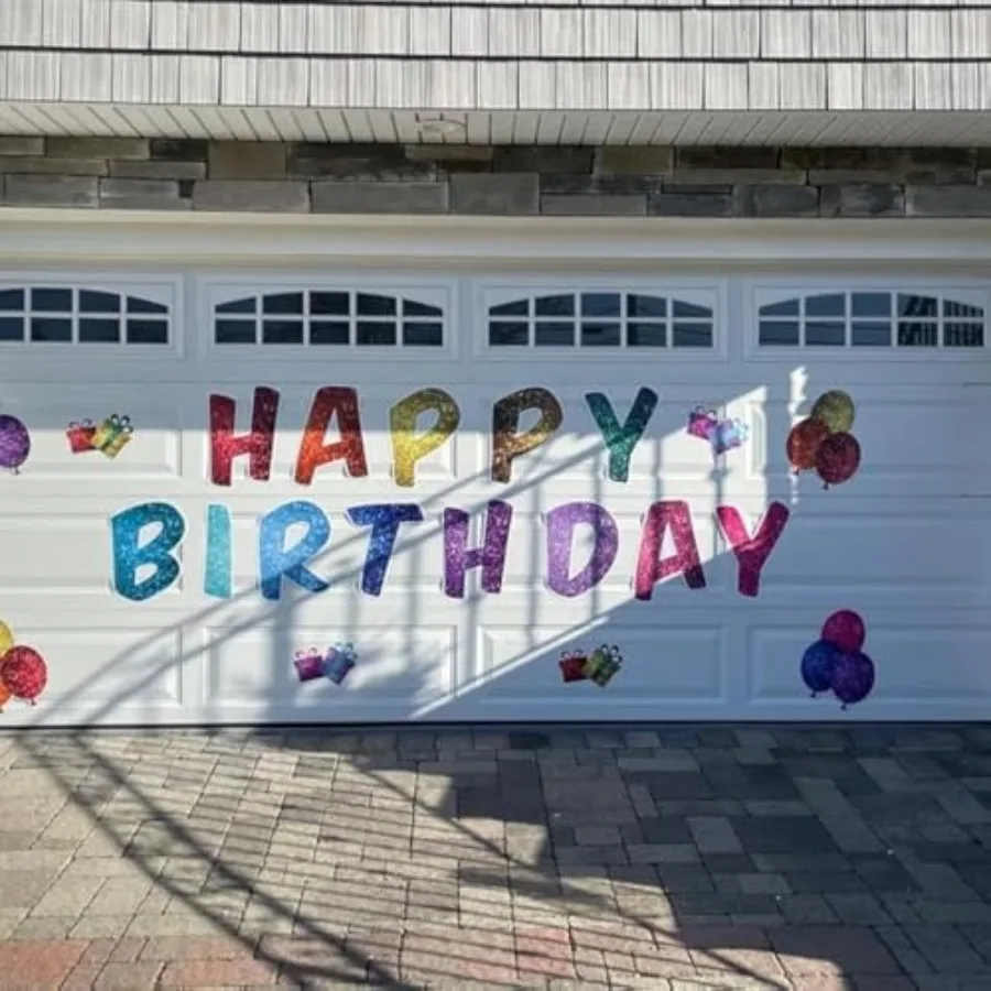 Jumbo Happy Birthday Garage Magnets 17-Piece Rainbow Sparkle Magnet Set Waterproof Outdoor Birthday Decorations 16" Jumbo Lette
Jumbo Happy Birthday Garage Magnets 17-Piece Rainbow Sparkle Magnet Set Waterproof Outdoor Birthday Decorations 16" Jumbo Lette