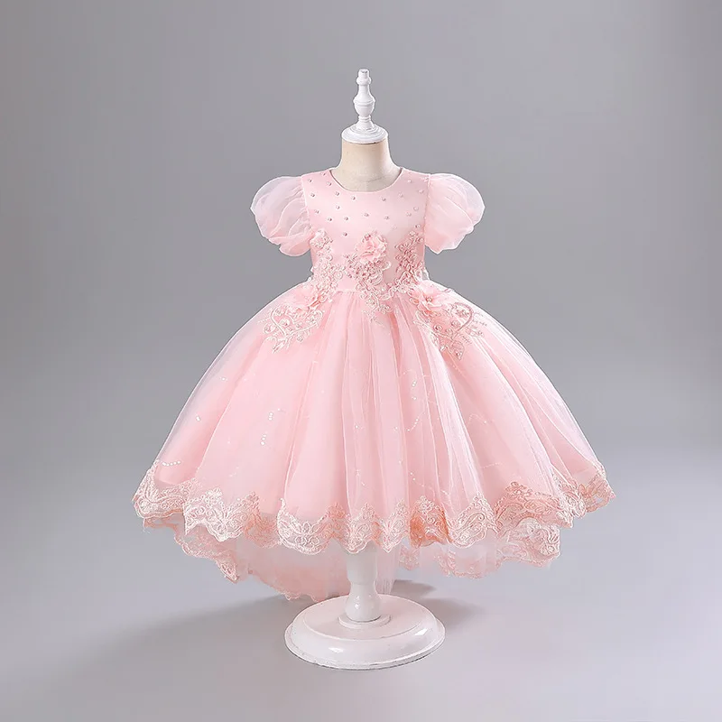 Daughter's Dress Princess Children's Festival Performance Wedding Dress Net Summer Tail Puffy Dress
Daughter's Dress Princess Children's Festival Performance Wedding Dress Net Summer Tail Puffy Dress