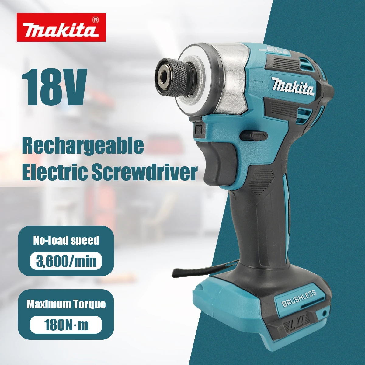 Makita DTD173D 18V Brushless Drill Power Tool Blue for Home Improvement And DIY 180Nm Electric Wood/Bolt/T-Mode
Makita DTD173D 18V Brushless Drill Power Tool Blue for Home Improvement And DIY 180Nm Electric Wood/Bolt/T-Mode