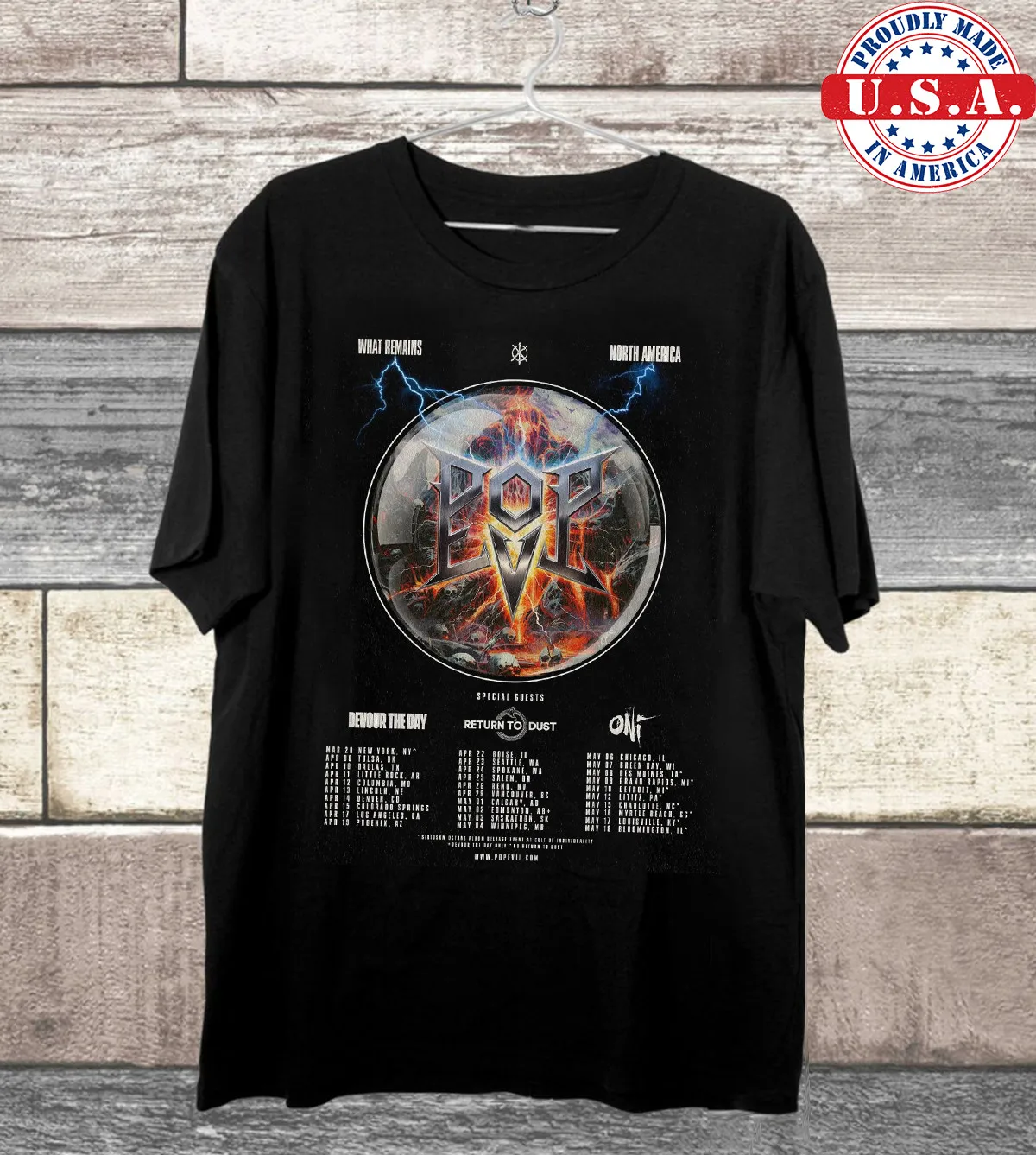 Футболка Pop Evil Band What Remains North America Tour 2025, полный размер S-5XL
Футболка Pop Evil Band What Remains North America Tour 2025, полный размер S-5XL
