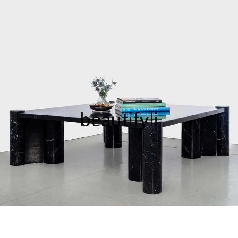 Italian style simple natural black and white root marble coffee table hotel villa living room coffee table
Italian style simple natural black and white root marble coffee table hotel villa living room coffee table