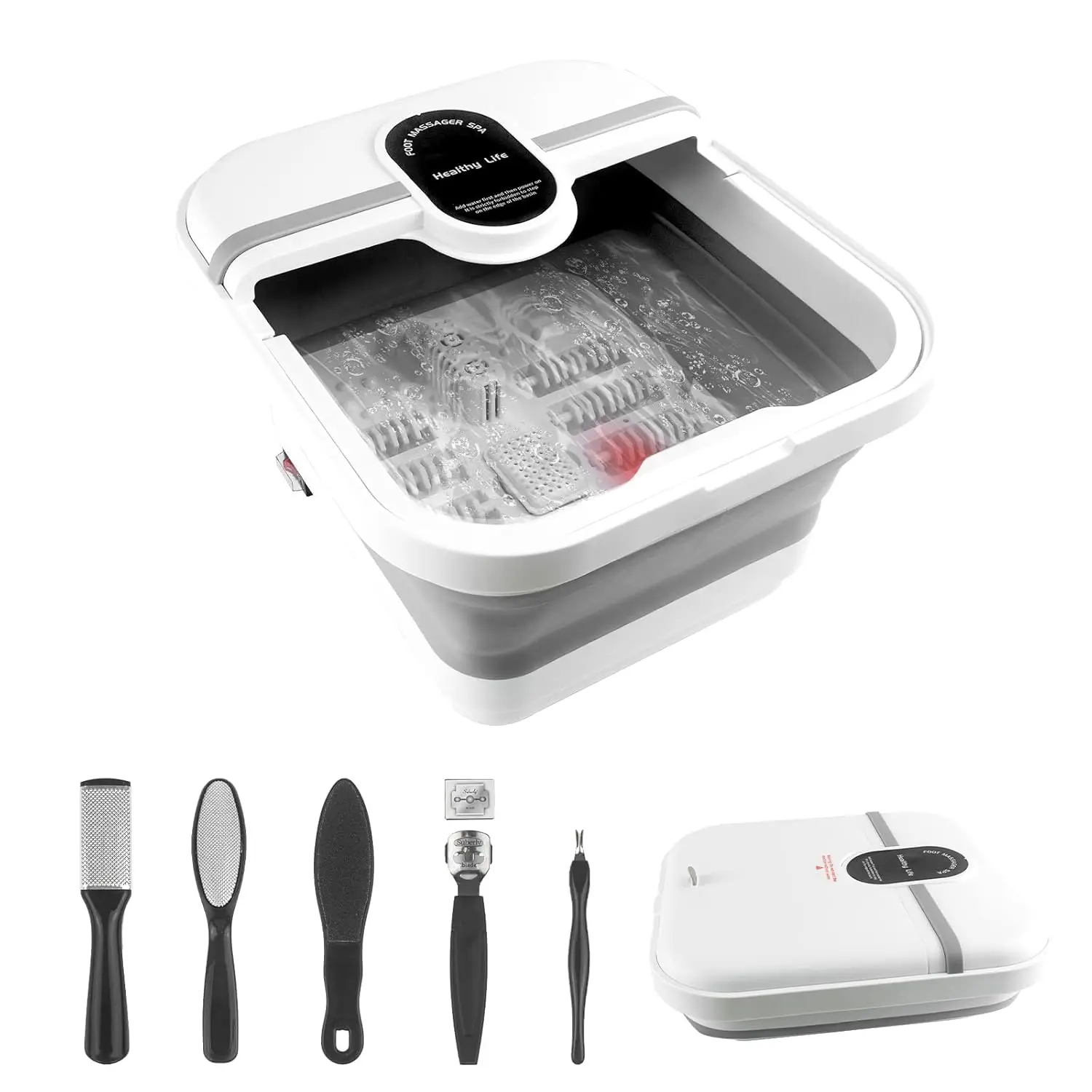 Складная ванночка для ног с подогревом, пузырьками, таймером и контролем температуры для домашнего расслабления - подарок для всех
Складная ванночка для ног с подогревом, пузырьками, таймером и контролем температуры для домашнего расслабления - подарок для всех