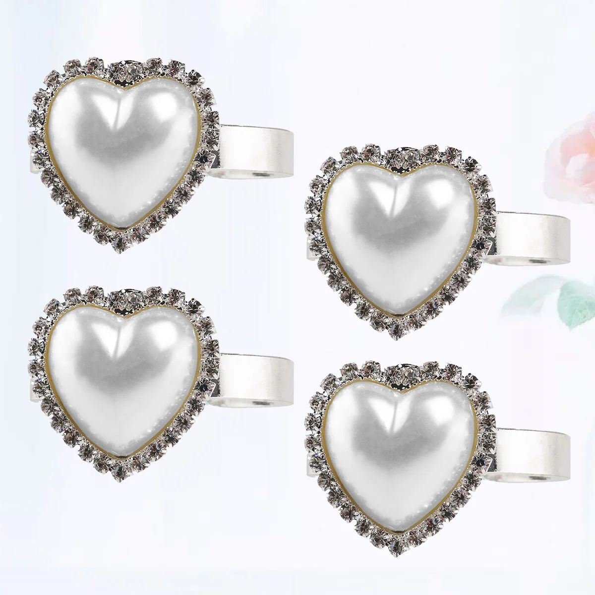 4 Pcs Napkin Buckles Serviette Holder Ring Holders Dining Table Heart White Pearl Rings
4 Pcs Napkin Buckles Serviette Holder Ring Holders Dining Table Heart White Pearl Rings