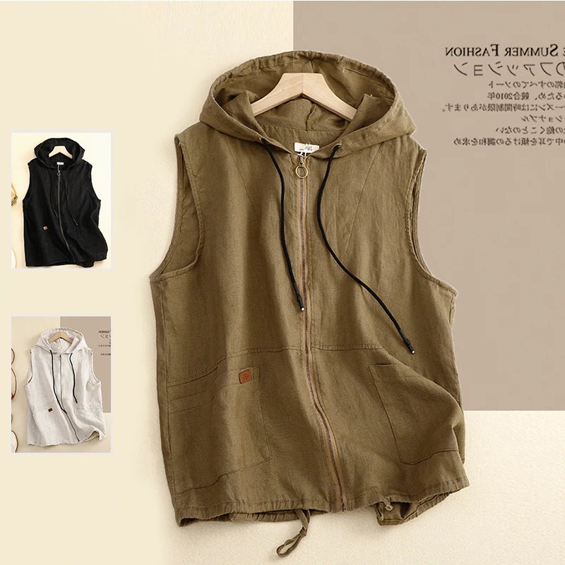 Retro Cotton Linen Japanese Sle Hooded Dstring Vest Large Size Women's Casual Svel Zipper Outdoor Wear
Retro Cotton Linen Japanese Sle Hooded Dstring Vest Large Size Women's Casual Svel Zipper Outdoor Wear