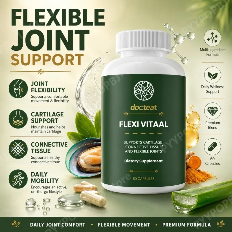Joint Comfort Formula with Green Lipped Mussel Chondroitin MSM Collagen Supports Mobility Daily Wellness 60 Capsules
Joint Comfort Formula with Green Lipped Mussel Chondroitin MSM Collagen Supports Mobility Daily Wellness 60 Capsules
