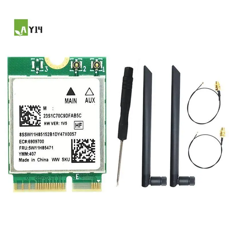 AY14 -RTL8922AE Wi-Fi 7 карта 6338 Мбит/с 2.4G/5G/6G Bluetooth 5.4 M.2 NGFF беспроводной Wi-Fi адаптер + антенна 8 дБ для Win10/Win11
AY14 -RTL8922AE Wi-Fi 7 карта 6338 Мбит/с 2.4G/5G/6G Bluetooth 5.4 M.2 NGFF беспроводной Wi-Fi адаптер + антенна 8 дБ для Win10/Win11
