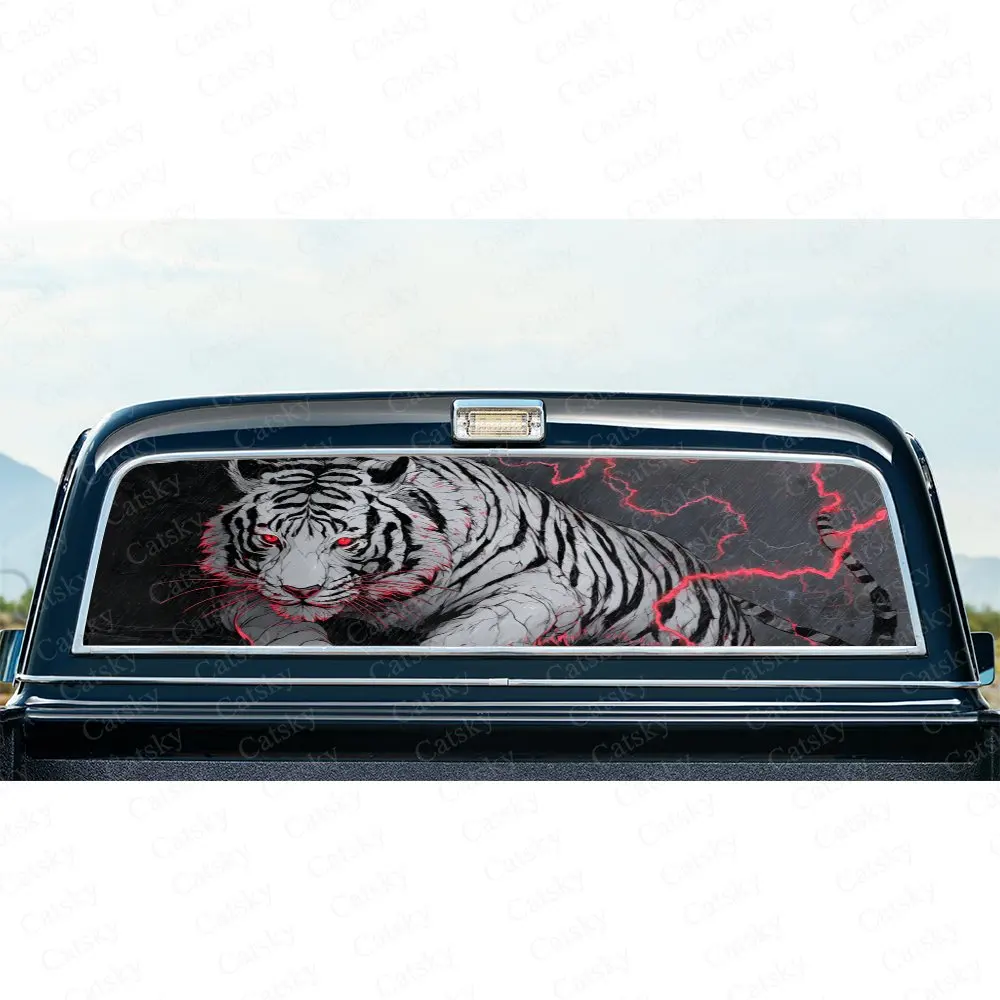 White Tiger Retro Power Pattern PVC Perforated Car Vinyl Wraps, Durable Car Rear Windshield Sticker, Waterproof Car Rear Window
White Tiger Retro Power Pattern PVC Perforated Car Vinyl Wraps, Durable Car Rear Windshield Sticker, Waterproof Car Rear Window