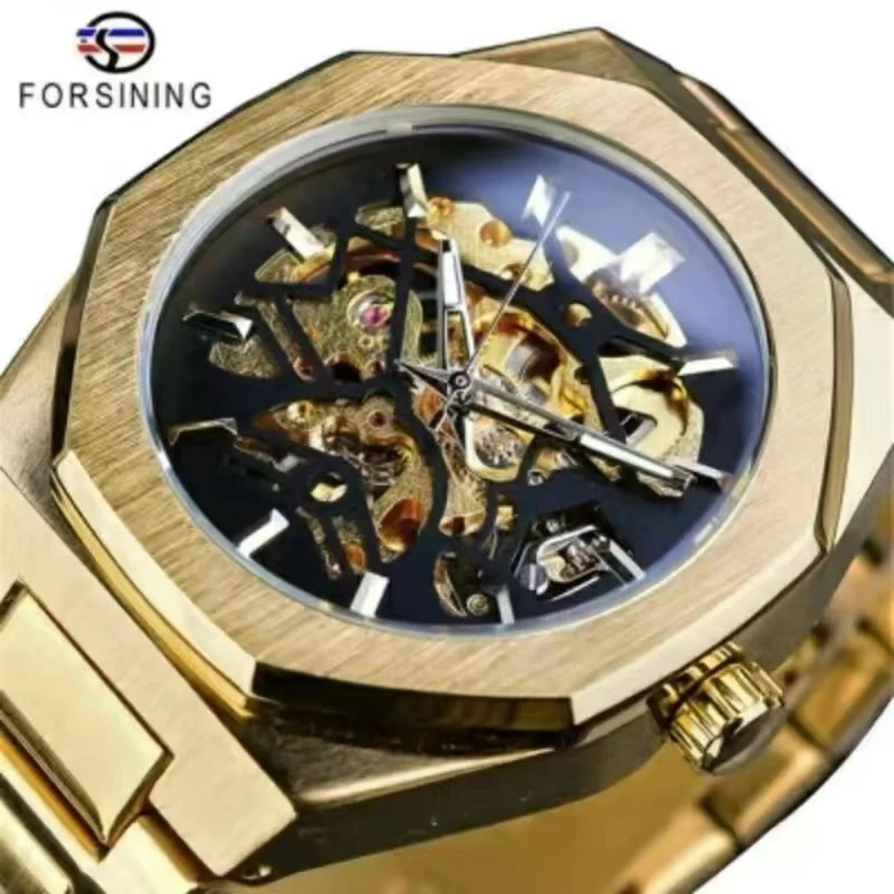 Men's Fully Automatic Mechanical Watch with Hollow Steel Band, High-End Business Waterproof Luminous Watch, Trendy Octagonal Design Men's Watch, a Must-Have Gift for Boyfriend, Cross-Border Hot-Selling Mechanical Wristwatch
Men's Fully Automatic Mechanical Watch with Hollow Steel Band, High-End Business Waterproof Luminous Watch, Trendy Octagonal Design Men's Watch, a Must-Have Gift for Boyfriend, Cross-Border Hot-Selling Mechanical Wristwatch