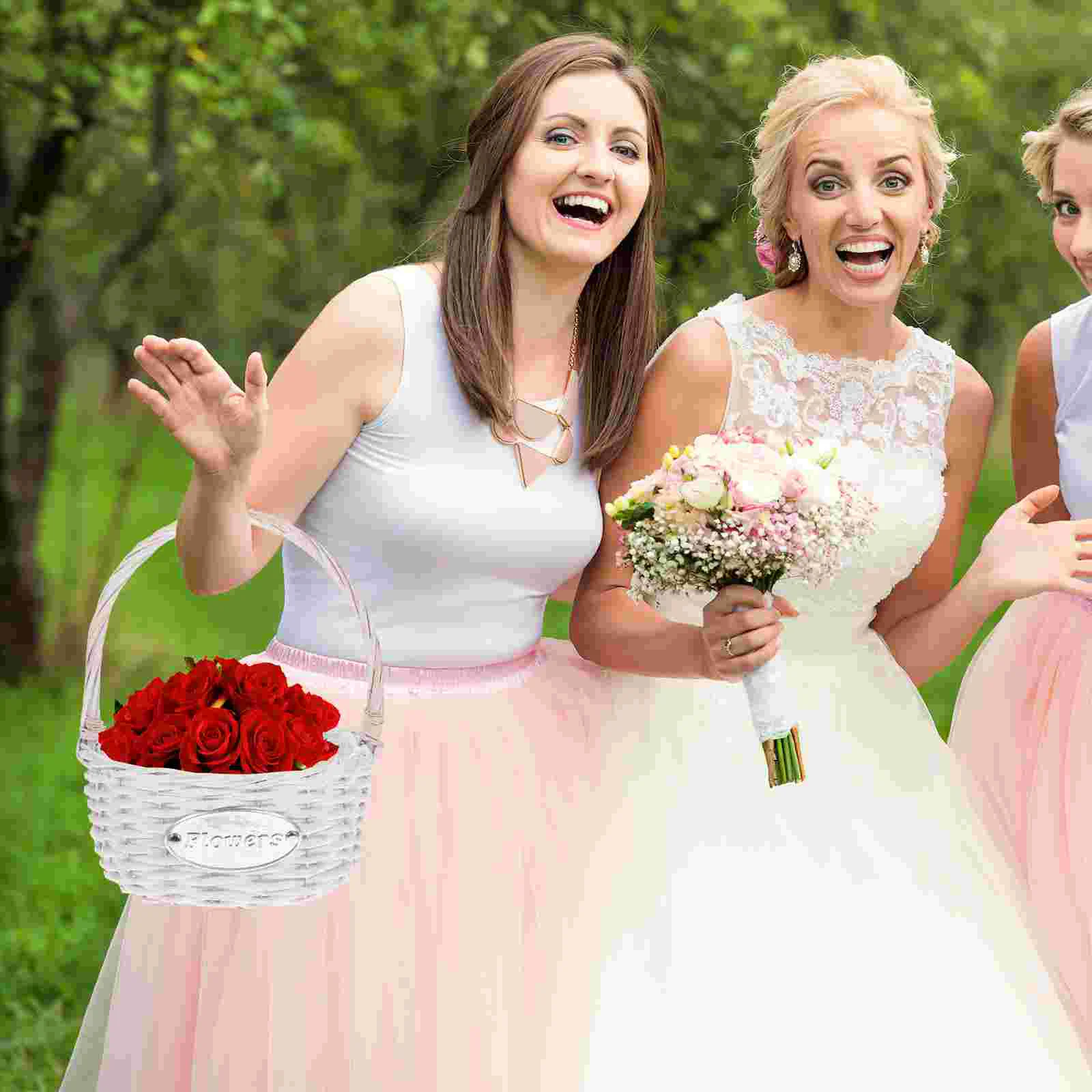 Welcome Wicker Hand Basket Door Baskert for Wedding White Portable Bride Flower Bridesmaid House
Welcome Wicker Hand Basket Door Baskert for Wedding White Portable Bride Flower Bridesmaid House