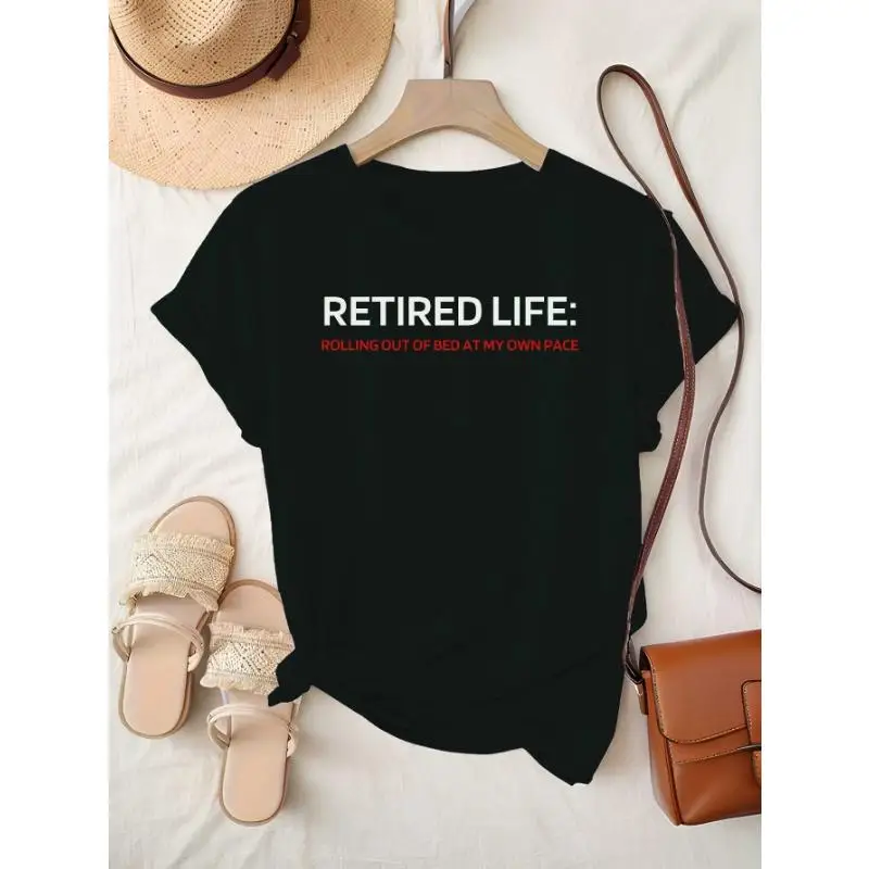Retired Life T Shirt Funny Retirement Graphic Tee Rolling Out Of Bed At My Own Pace Gift For Men Women Casual Short Sleeve Top
Retired Life T Shirt Funny Retirement Graphic Tee Rolling Out Of Bed At My Own Pace Gift For Men Women Casual Short Sleeve Top