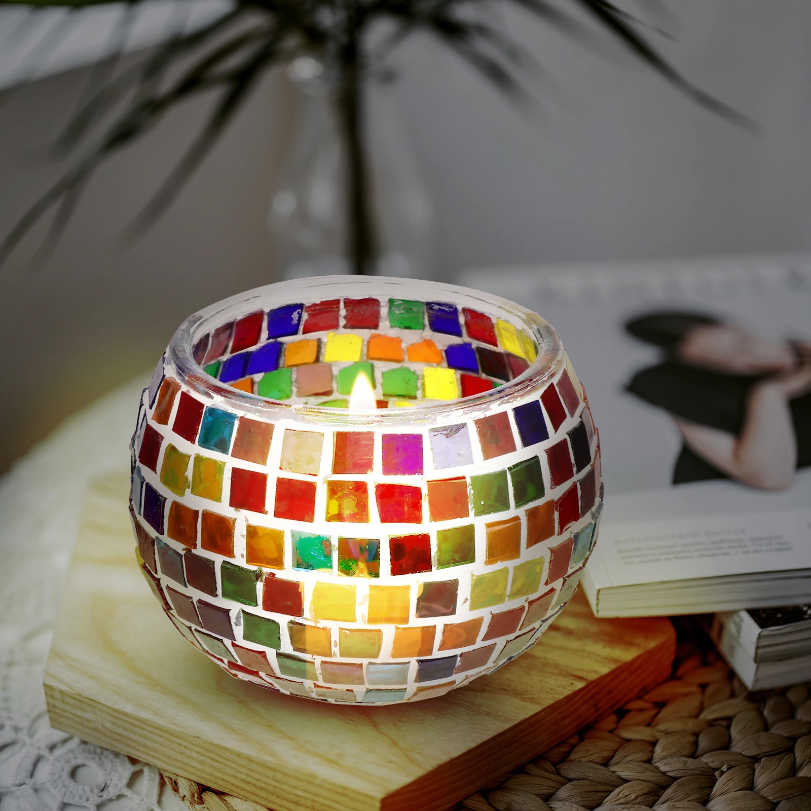 Holder Handmade Decorative Glass Bowl Colorful Classic Candlestick Home Office Party Gift
Holder Handmade Decorative Glass Bowl Colorful Classic Candlestick Home Office Party Gift