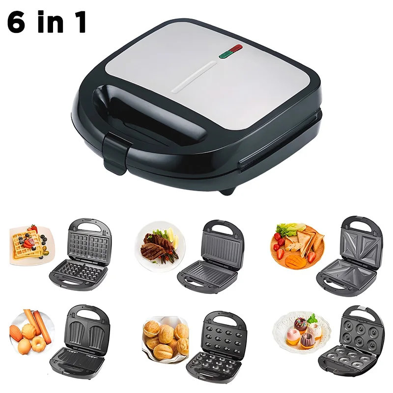 Wholesale high quality new 6 in 1 toaster sandwich machine non-stick pan household kitchen sandwich machine
Wholesale high quality new 6 in 1 toaster sandwich machine non-stick pan household kitchen sandwich machine