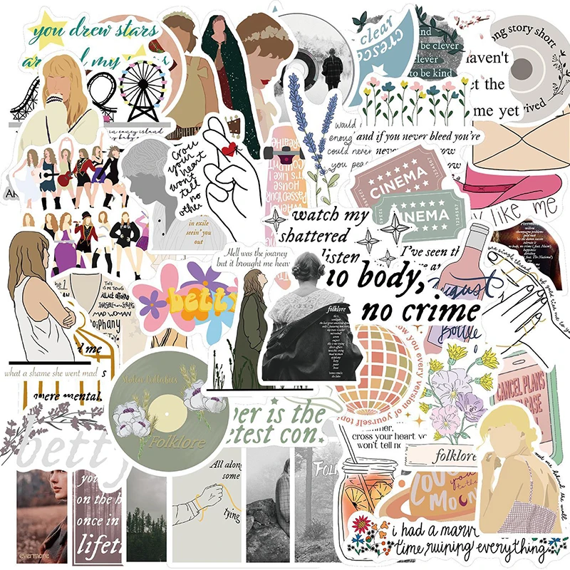 50PCS Taylor Swift DIY Graffiti Stickers Cartoon Album Figure Water Cup Guitar Theme Party Decoration Sticker Wholesale
50PCS Taylor Swift DIY Graffiti Stickers Cartoon Album Figure Water Cup Guitar Theme Party Decoration Sticker Wholesale