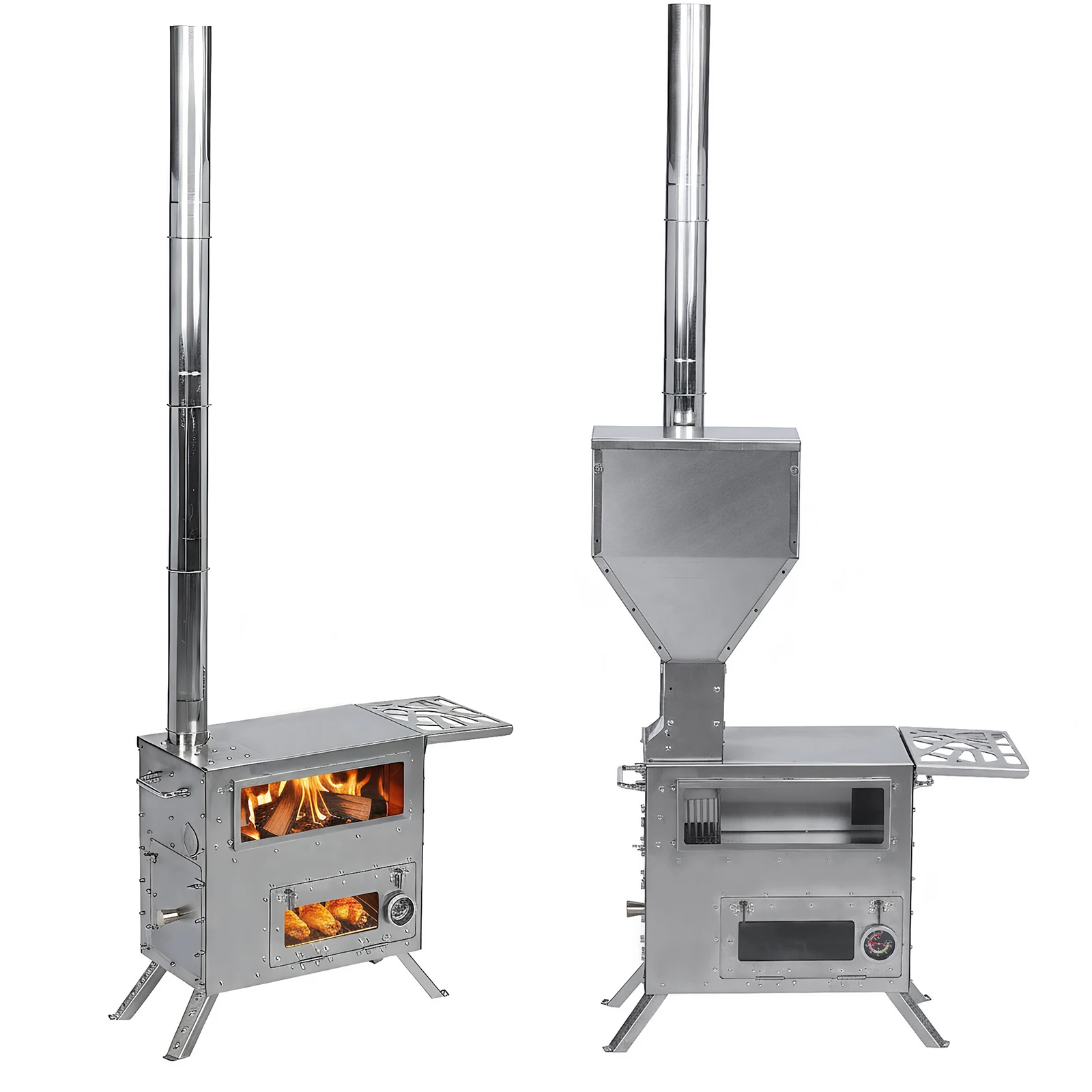 Портативная дровяная печь-камин с дымоходом и духовкой для отопления/готовки/двора/кемпинга
Портативная дровяная печь-камин с дымоходом и духовкой для отопления/готовки/двора/кемпинга