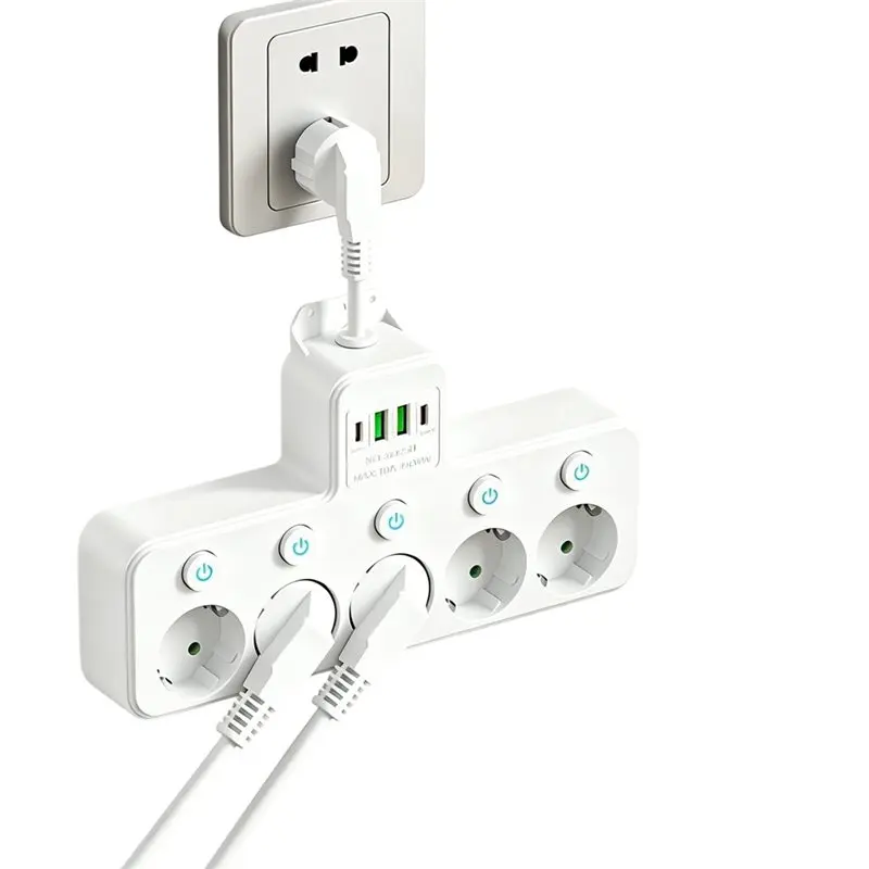 ABXF-EU Plug AC Outlet Multitap Power Strip Electrical Socket USB Home Surge Protector Network Filter
ABXF-EU Plug AC Outlet Multitap Power Strip Electrical Socket USB Home Surge Protector Network Filter