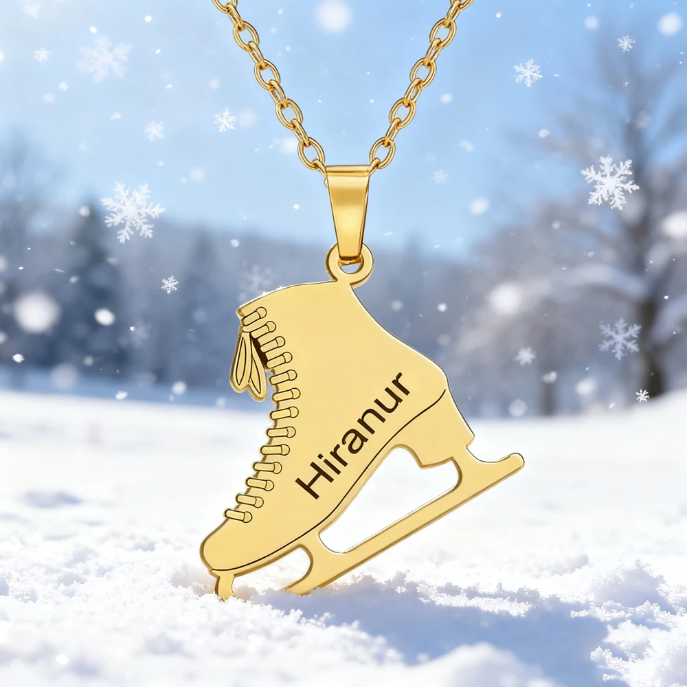 Lemegeton Engraved Name Skates Necklace Customized Stainless Steel Jewelry Ice-skating Shoe Pendant Men Women Athlete Party Gift
Lemegeton Engraved Name Skates Necklace Customized Stainless Steel Jewelry Ice-skating Shoe Pendant Men Women Athlete Party Gift