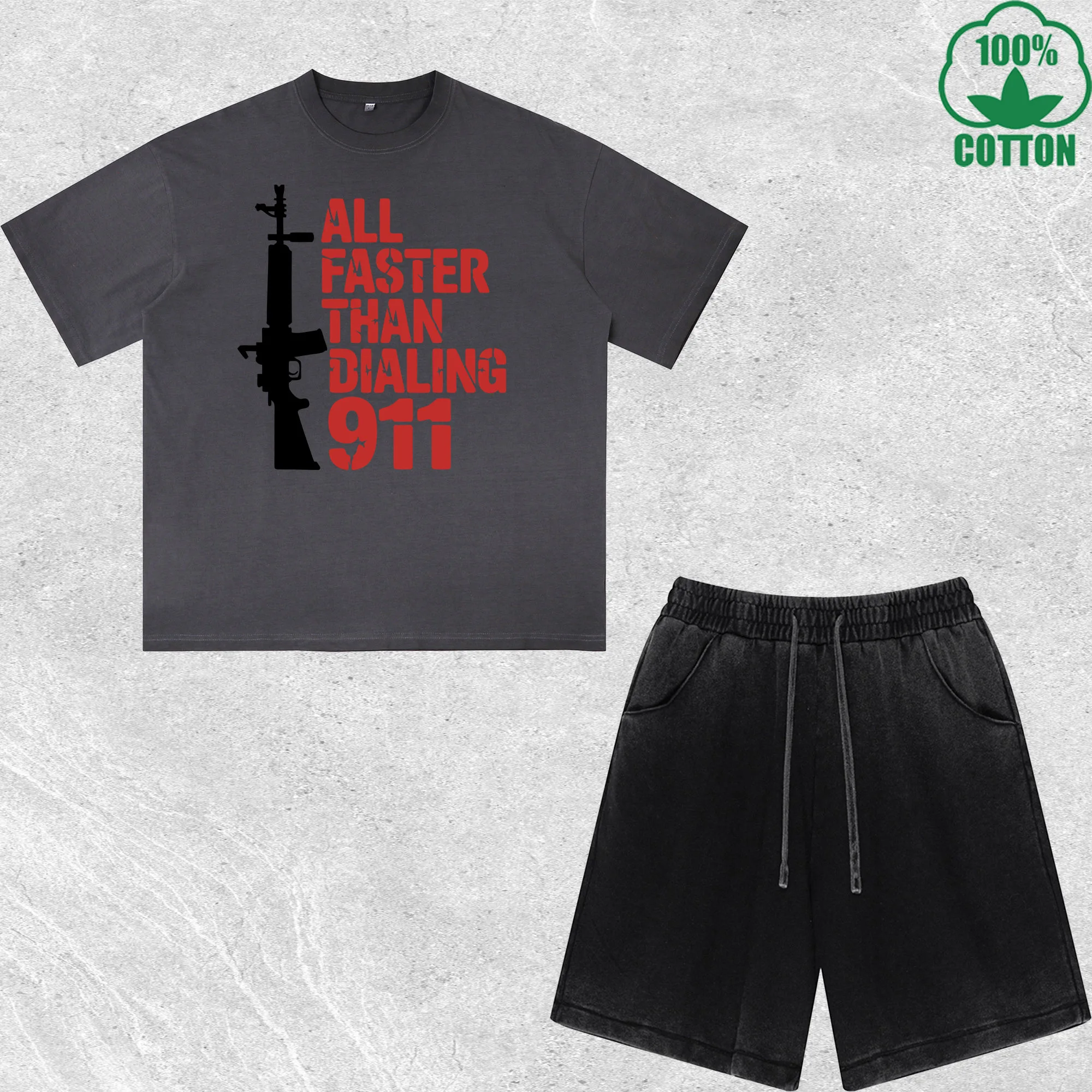 Memorial Day Printed Dirty Wash T-Shirt Shorts Set Multicolor Combo Loose Trendy 100%Cotton
Memorial Day Printed Dirty Wash T-Shirt Shorts Set Multicolor Combo Loose Trendy 100%Cotton