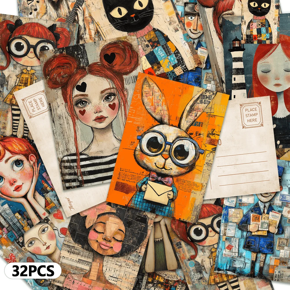 32pcs, Pop Art Characters Postcards, decorations/greeting cards/postcards, high-precision printing, collectible and mailable
32pcs, Pop Art Characters Postcards, decorations/greeting cards/postcards, high-precision printing, collectible and mailable