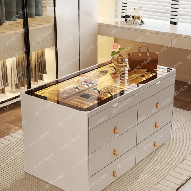 LXSimple light luxury cloakroom, island platform, home jewelry storage cabinet, bedroom chest of drawers
LXSimple light luxury cloakroom, island platform, home jewelry storage cabinet, bedroom chest of drawers