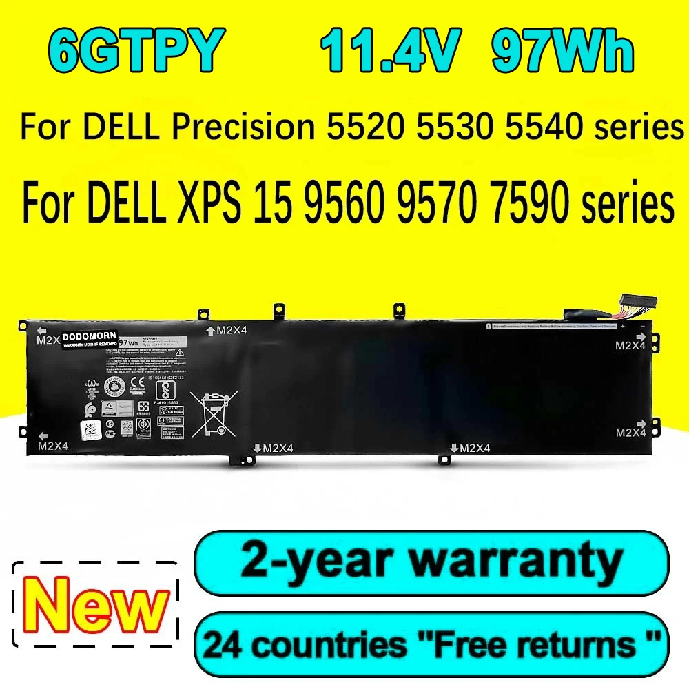 Аккумулятор для ноутбука DELL XPS 15 9560 9570 7590 5XJ28 62MJV M7R96 15-9560-D1845 5D91C 05041C H5H20
Аккумулятор для ноутбука DELL XPS 15 9560 9570 7590 5XJ28 62MJV M7R96 15-9560-D1845 5D91C 05041C H5H20