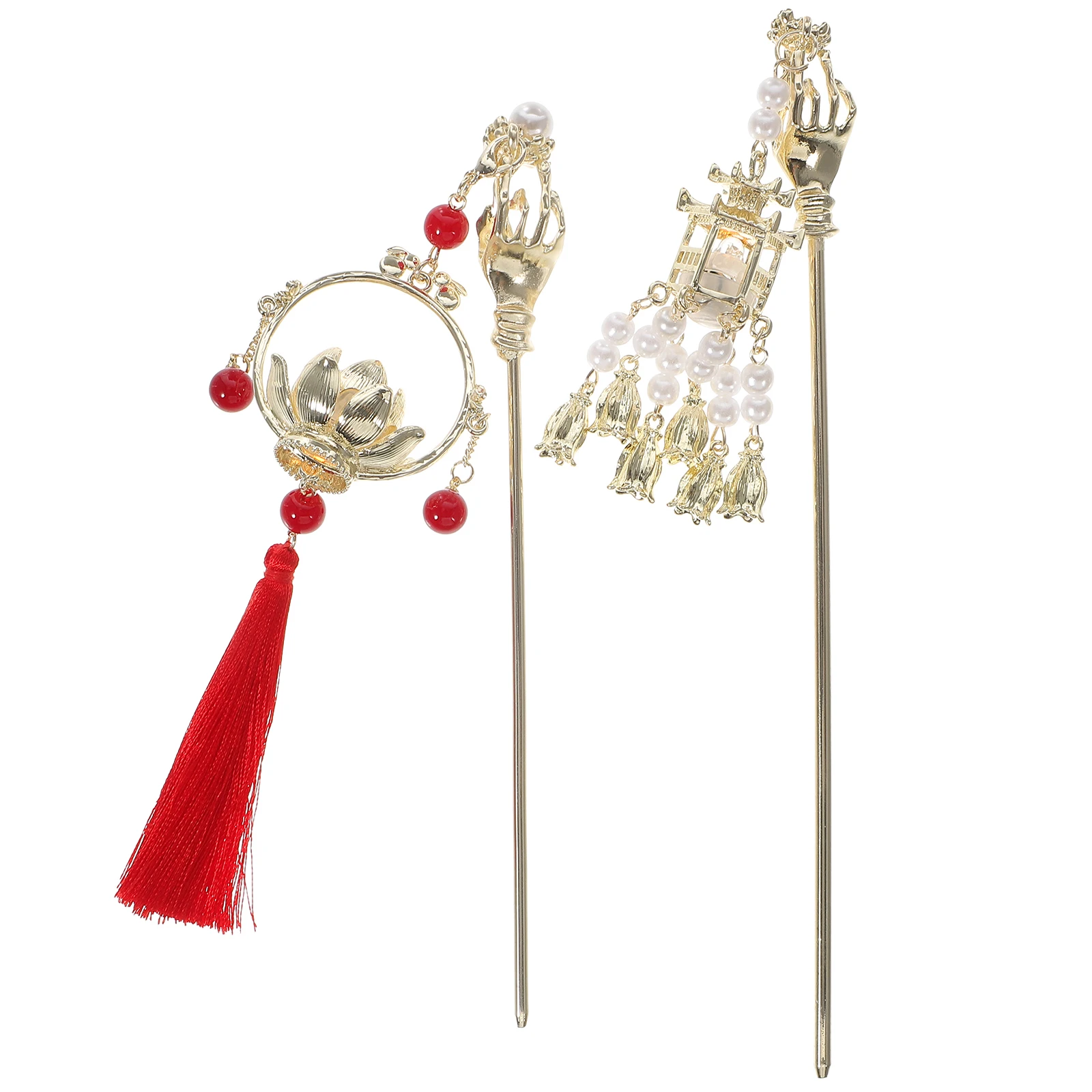 2pcs Lotus Lantern Hair Stick Alloy Pendant Tassel Ancient Style Hairpin For Long Hair Bun Chignon Women Hanfu Wedding Party
2pcs Lotus Lantern Hair Stick Alloy Pendant Tassel Ancient Style Hairpin For Long Hair Bun Chignon Women Hanfu Wedding Party