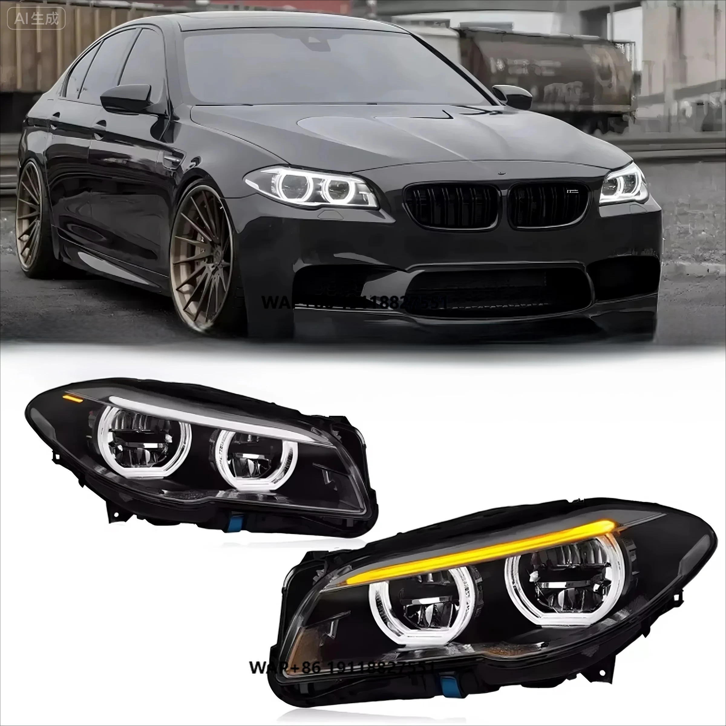 Plug & Play LED Headlight for 5 Series F10 F18 2010-2017 520i 525i 530i DRL Projector Lens Upgrade Headlamp Assembly
Plug & Play LED Headlight for 5 Series F10 F18 2010-2017 520i 525i 530i DRL Projector Lens Upgrade Headlamp Assembly
