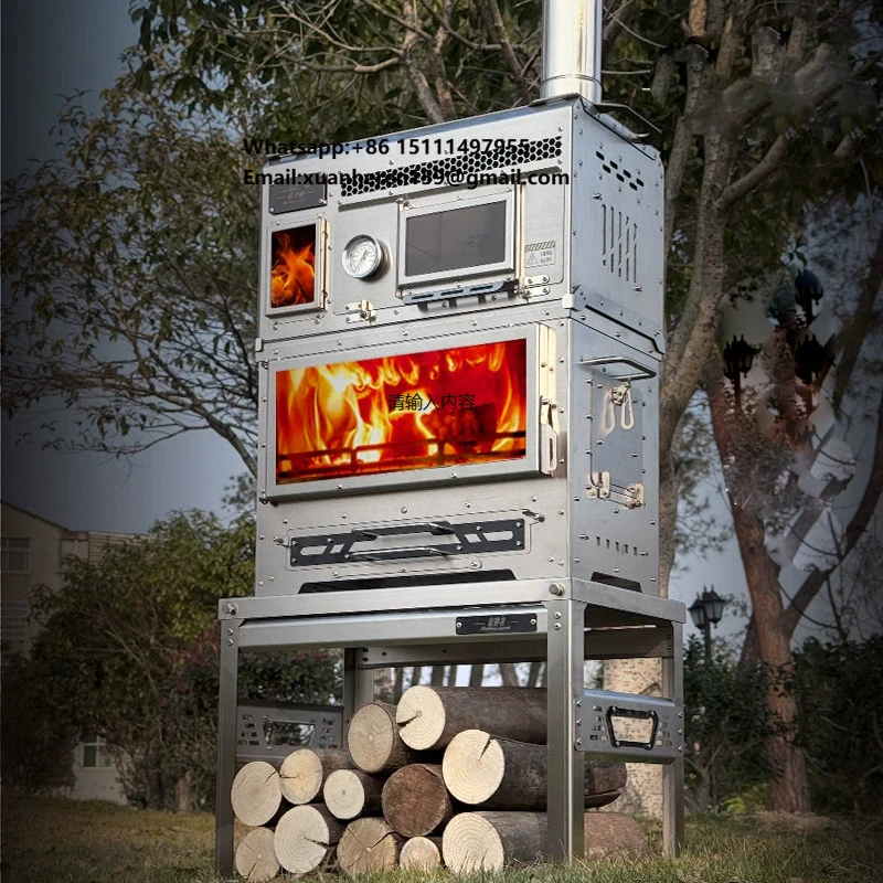Outdoor Camping Stainless Steel Wood Stove Portable Heating Stove Picnic with Oven Set
Outdoor Camping Stainless Steel Wood Stove Portable Heating Stove Picnic with Oven Set