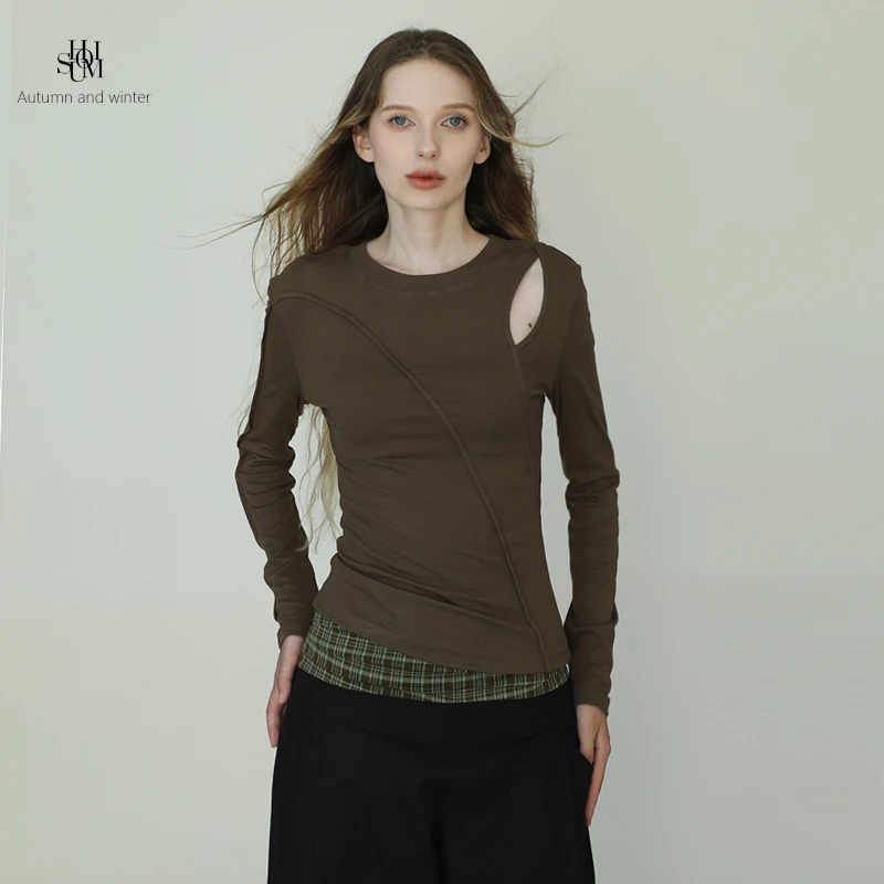 American Sle Long Sve Knitted Cotton T-irt Women's Slim Fit Hole Design Base irt Breathable Comfortable Street Sle
American Sle Long Sve Knitted Cotton T-irt Women's Slim Fit Hole Design Base irt Breathable Comfortable Street Sle