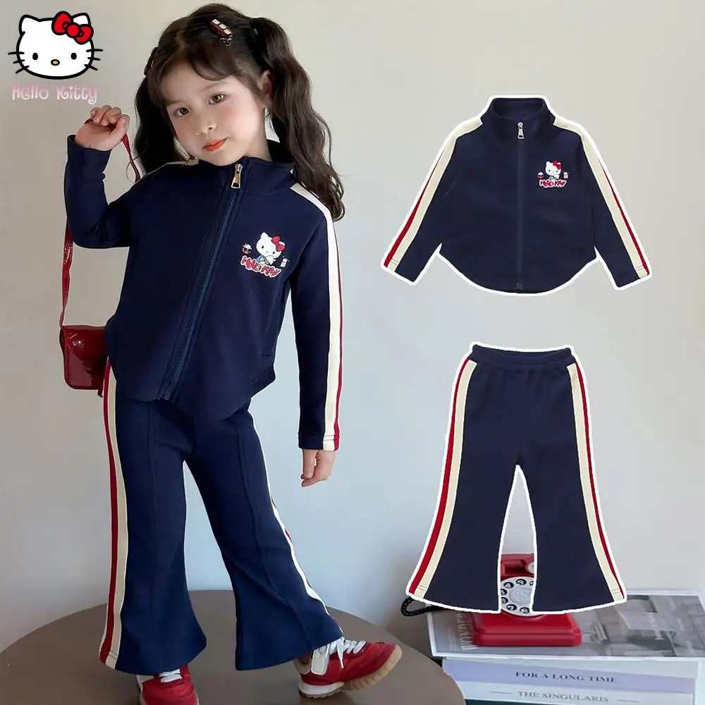 Hello Kitty Sanrio Girl Coat Pants Suit Children Spring Fall Hooded Tops Zipper Jacket Anime Cartoon Fashion Casual New Clothing
Hello Kitty Sanrio Girl Coat Pants Suit Children Spring Fall Hooded Tops Zipper Jacket Anime Cartoon Fashion Casual New Clothing
