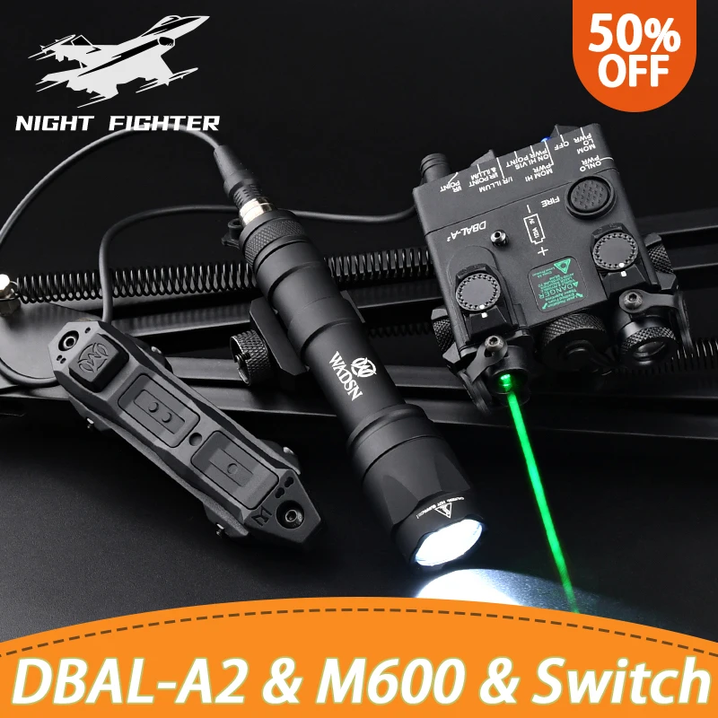 Tactical DBAL-A2 Airsoft Red Green Dot Indicator M600C Flashlight M600C Weapon Scout Light With Remote Dual Control Pressure
Tactical DBAL-A2 Airsoft Red Green Dot Indicator M600C Flashlight M600C Weapon Scout Light With Remote Dual Control Pressure