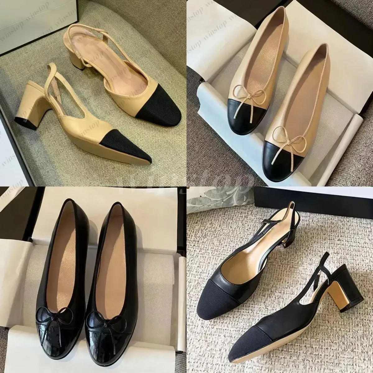 Ballet Flats Designer Slingback Sandals High Heels Paris Brand Women Dress Shoes Black Quilted Genuine Leather Slip on Ballerina
Ballet Flats Designer Slingback Sandals High Heels Paris Brand Women Dress Shoes Black Quilted Genuine Leather Slip on Ballerina