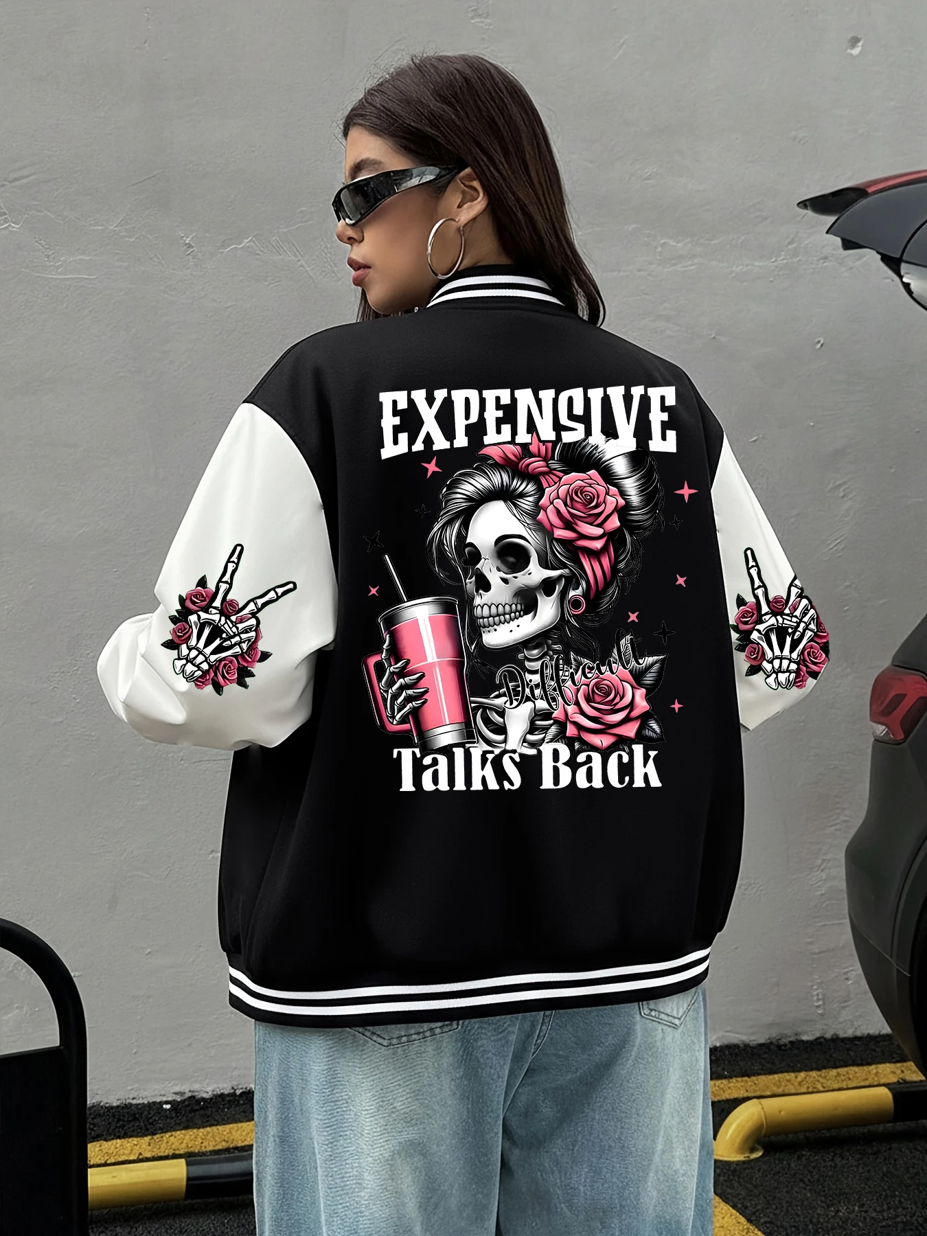 Expensive Talks Back Skull Coffee Print Womens Jackets Oversized Fleece Baseball Uniform Autumn Casual Sportswear Pocket Coats
Expensive Talks Back Skull Coffee Print Womens Jackets Oversized Fleece Baseball Uniform Autumn Casual Sportswear Pocket Coats