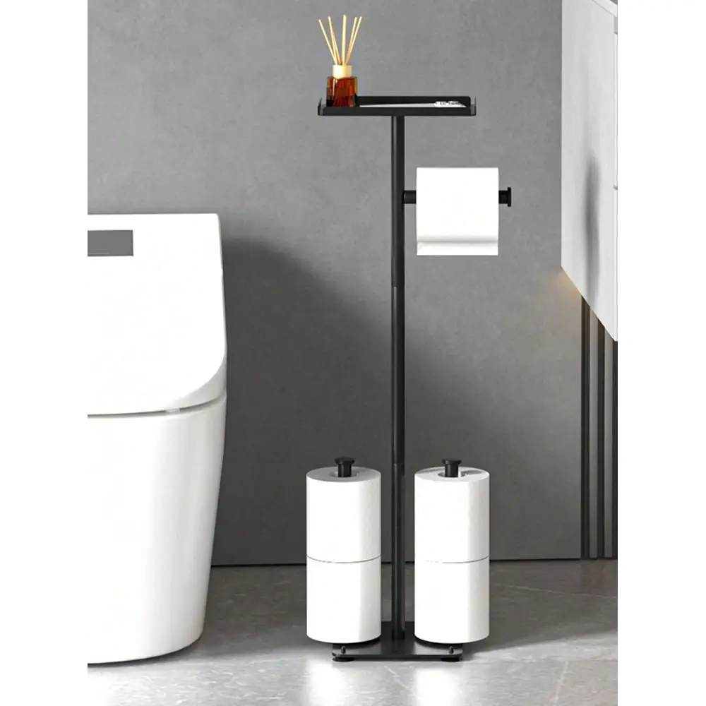 Vertical Tissue Holder, FloorMounted Toilet Roll Paper Holder With Toilet Brush, Tissue Storage Rack With Bathroom Storage Rack
Vertical Tissue Holder, FloorMounted Toilet Roll Paper Holder With Toilet Brush, Tissue Storage Rack With Bathroom Storage Rack