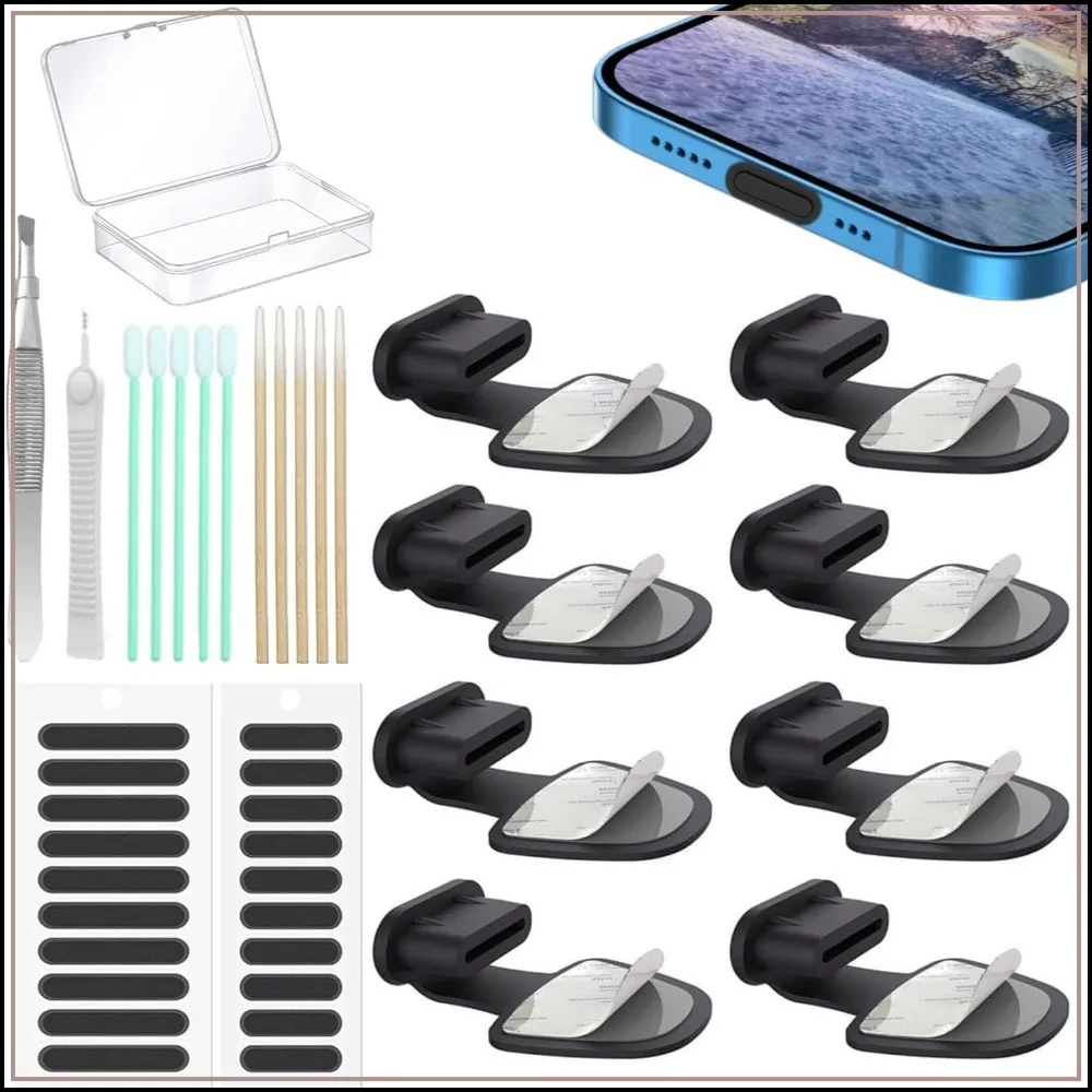 8PCS USB C Anti Dust Plugs Cover, Type-C Port Dust Plug, USB C Dust Cover for iPhone 15 16 17 Plus/Pro/Max, with Speaker Mesh
8PCS USB C Anti Dust Plugs Cover, Type-C Port Dust Plug, USB C Dust Cover for iPhone 15 16 17 Plus/Pro/Max, with Speaker Mesh