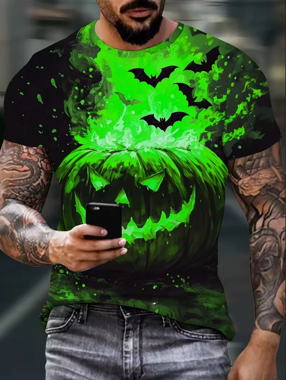 Men's Halloween Short Sleeve T-Shirt Jack-O'-Lantern 3D Print Y2k Clothes Man Fashion Top Holiday Casual Oversize Men's Clothing
Men's Halloween Short Sleeve T-Shirt Jack-O'-Lantern 3D Print Y2k Clothes Man Fashion Top Holiday Casual Oversize Men's Clothing