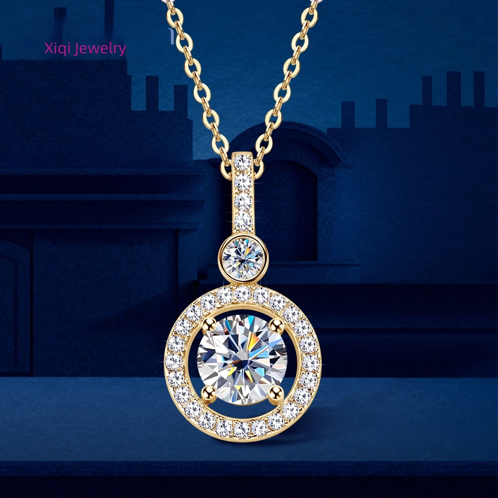 925 Silver Full Moissanite Pendant Necklace Certification GRA6.5mm D Color Lab Created Diamond Necklace Women's Qua
925 Silver Full Moissanite Pendant Necklace Certification GRA6.5mm D Color Lab Created Diamond Necklace Women's Qua
