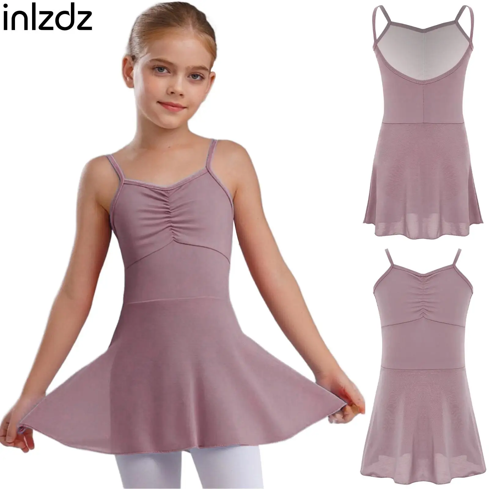 Kids Girls Ballet Dance Dresses Front Ruched Sleeveless Backless Tulle Dress for Gymnastics Skating Dance Practice Performance
Kids Girls Ballet Dance Dresses Front Ruched Sleeveless Backless Tulle Dress for Gymnastics Skating Dance Practice Performance
