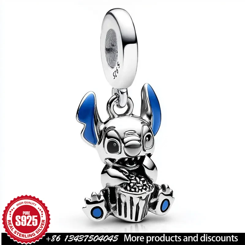 Настраиваемый кулон из стерлингового серебра 925 пробы, подвеска Disney Stitch Eating Popcorn, гравируемые бусины для браслета «сделай сам», ювелирные изделия, подарок
Настраиваемый кулон из стерлингового серебра 925 пробы, подвеска Disney Stitch Eating Popcorn, гравируемые бусины для браслета «сделай сам», ювелирные изделия, подарок