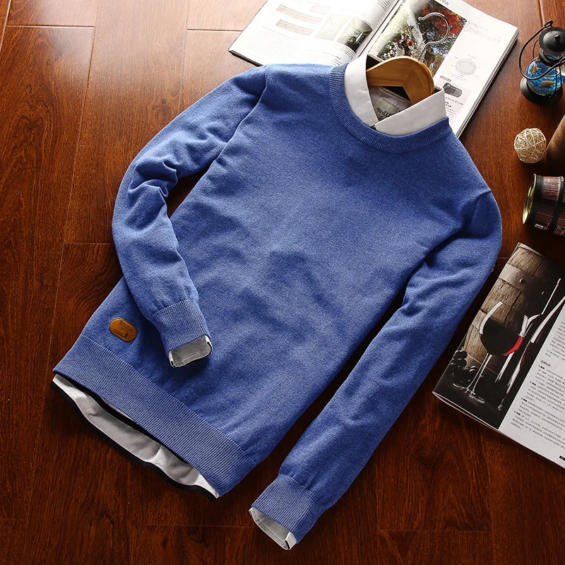 Мужской трикотажный джемпер из чистого хлопка с круглым вырезом, приталенный крой, осенний, в корейском стиле, с длинным рукавом, повседневный топ, бренд JXAETE
Мужской трикотажный джемпер из чистого хлопка с круглым вырезом, приталенный крой, осенний, в корейском стиле, с длинным рукавом, повседневный топ, бренд JXAETE