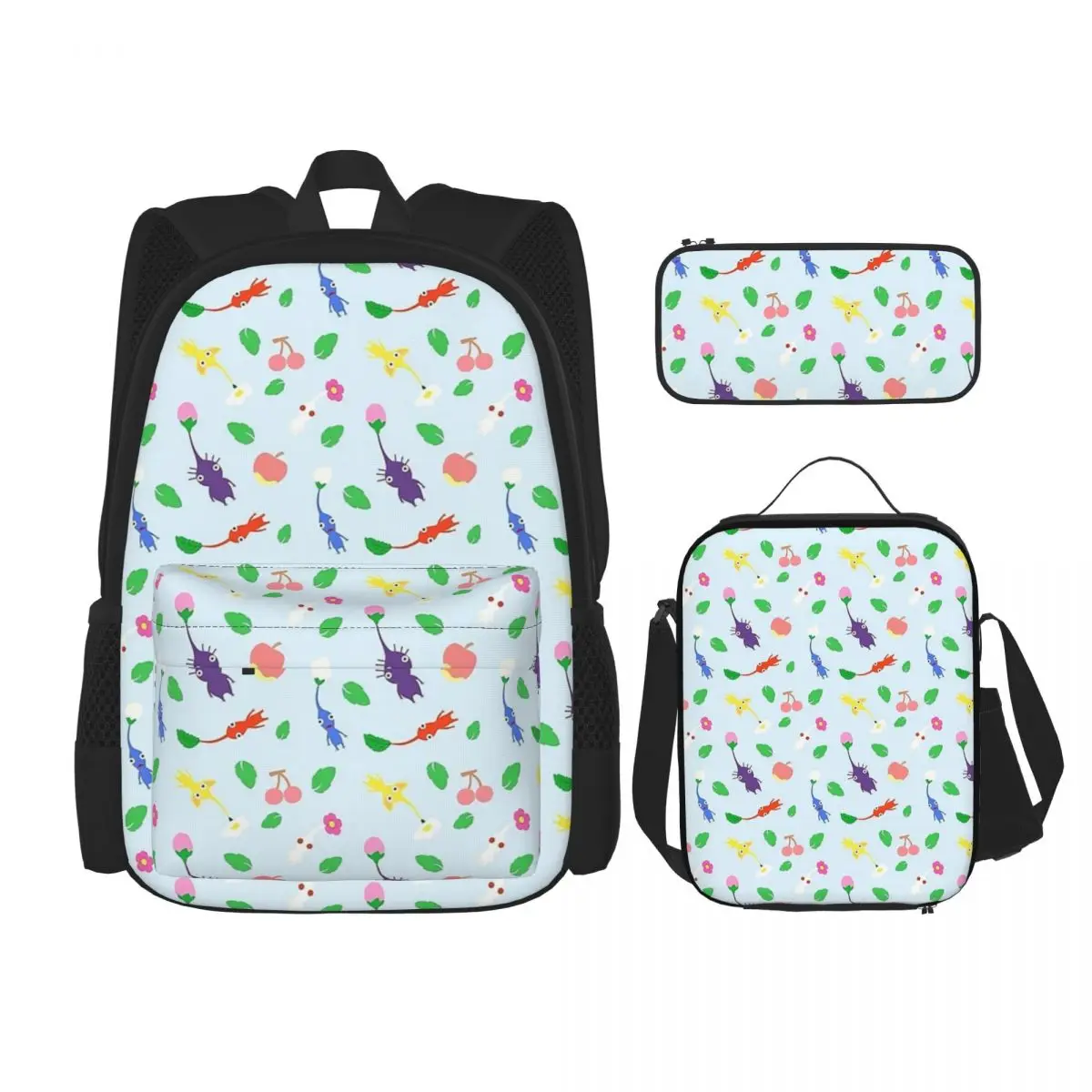 Cute Pikmin Pattern Blue Backpacks Kids Bookbag School Bags Rucksack Lunch Bag Pen Bag Three-Piece Set
Cute Pikmin Pattern Blue Backpacks Kids Bookbag School Bags Rucksack Lunch Bag Pen Bag Three-Piece Set