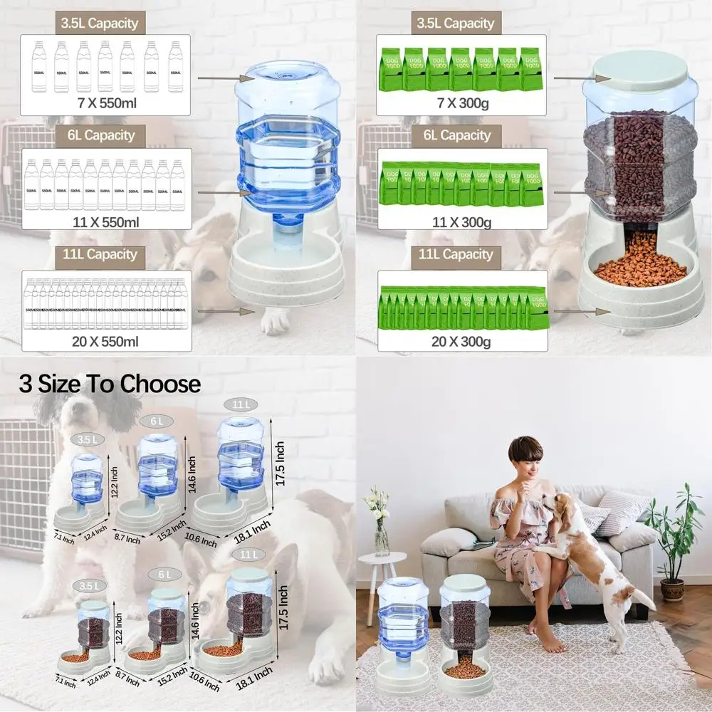 Кормушка и поилка для домашних животных с двумя отделениями на 6 л для маленьких и средних собак и кошек
Кормушка и поилка для домашних животных с двумя отделениями на 6 л для маленьких и средних собак и кошек