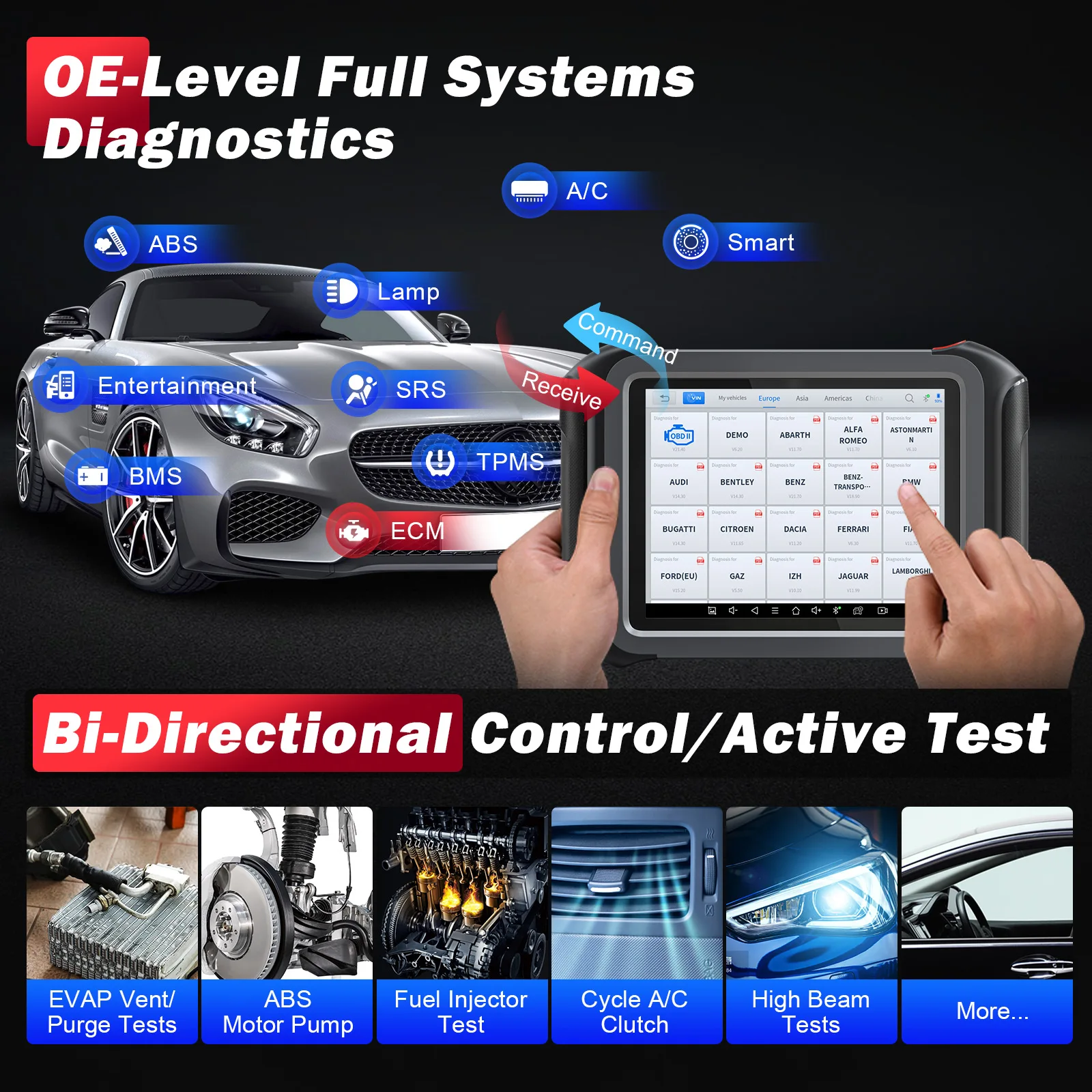 D9S OBD2 Scanner Diagnostic Tools ECU Coding Key Programming Automotive Diagnostic Tool Vehicle Diagnostic Scan Tool
D9S OBD2 Scanner Diagnostic Tools ECU Coding Key Programming Automotive Diagnostic Tool Vehicle Diagnostic Scan Tool