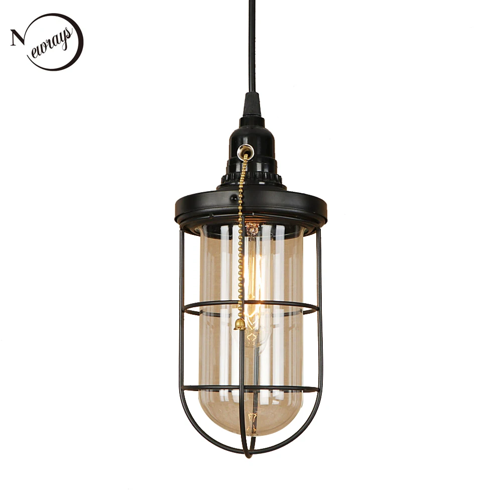 Loft black iron glass pendant light industrial vintage hanging lamp with switch for living room kitchen bedroom office
Loft black iron glass pendant light industrial vintage hanging lamp with switch for living room kitchen bedroom office