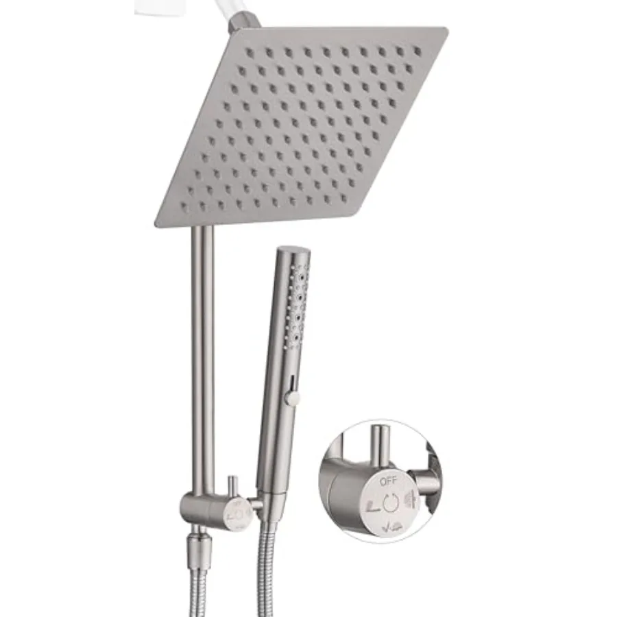 All Metal Shower Diverter with Low Holder Extended 13.5 Inch Includes Rain Shower head 3-Function Hand Shower with Massage Mode
All Metal Shower Diverter with Low Holder Extended 13.5 Inch Includes Rain Shower head 3-Function Hand Shower with Massage Mode